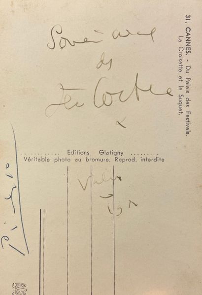 null COCTEAU / PICASSO.- "Pablo Picasso et Jean Cocteau à la corrida, Vallauris 1955"....