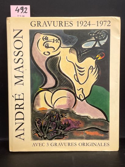 null 马松的3幅原版石板画--马松--帕塞隆（R. ）。安德烈-马松（André Masson）。1924-1972年的版画作品。弗里堡，图书办公室，197...
