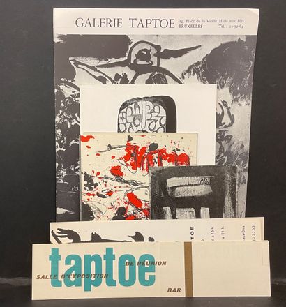 null Taptoe画廊 - 布鲁塞尔著名画廊Taptoe的十本小册子和邀请卡集。包括罕见的1956年夏天阿莱钦斯基、阿佩尔、巴伊、约恩、莱因和罗尔-德海斯、...