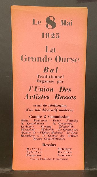 AVANT-GARDE RUSSE.- "La Grande Ourse". Affiches d'intérieur. P., Union des Artistes...
