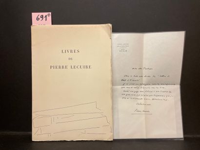 null 皮埃尔-勒奎尔的书。P., Impr. Fequet et Baudier, 1969, 4°, in sheets, 封面上有尼古拉-德-斯塔尔的蚀刻画的复制品（封面略有缺损）。由Pierre...