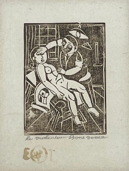 TYTGAT (Edgard). "Le Violenteur" [L'Architecte violenteur] (1927). Bois tiré sur...