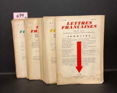 "Lettres françaises". 法国文学季刊笔记本，由 "SUR "杂志与生活在法国和国外的法国作家合作编辑。N° 1, 3, 4, 5, 7/8,...