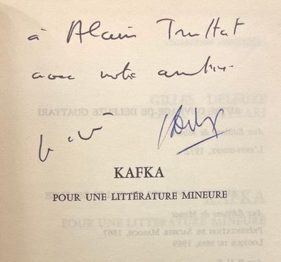 null Enrichi d'un envoi.- DELEUZE (Gilles) et GUATTARI (Félix). Kafka pour une littérature...