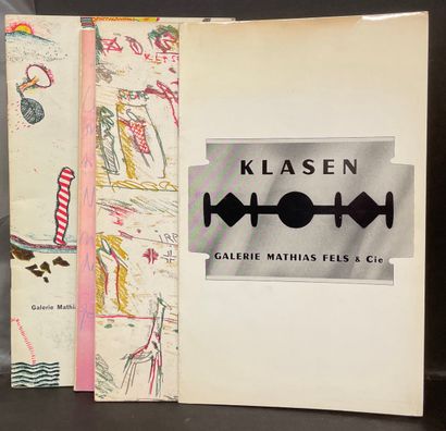 null 马蒂亚斯-费尔斯画廊--收集了巴黎费尔斯画廊的4个展览目录（4本小册子，第4个议程）：1.1960-1970年新现实主义（1970年）--2.5支图像：贝尔托罗、克拉森、鲁特斯瓦德、泰莱马克、扬-沃斯（1963年）--3.彼得-克拉森（1968年）。附上邀请卡...