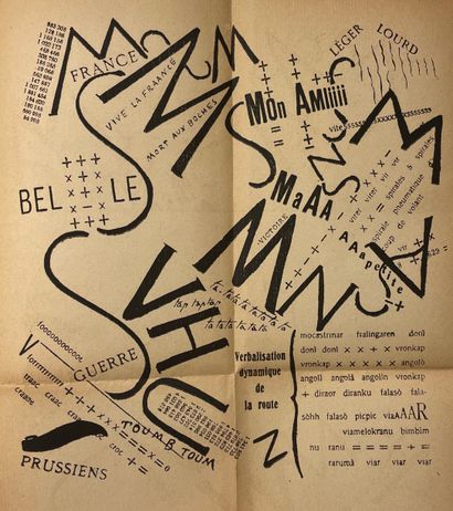 MARINETTI (F.T.). 自由中的未来主义话语。米兰，Edizioni futuriste di "Poesia", 1919, in-12, 108-[2]-[4]...