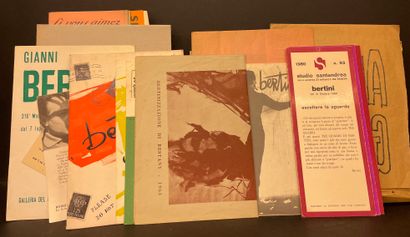 BERTINI.- 收集了大约50份与詹尼-贝尔蒂尼有关的简讯：展览目录、邀请卡、海报和其他文件。各种日期：从1951年到1980年。