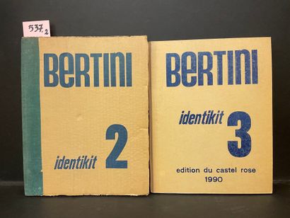 BERTINI (Gianni). Identikit 2. Nansola, 1984, 4°, 32 strong paper sheets sewn in...