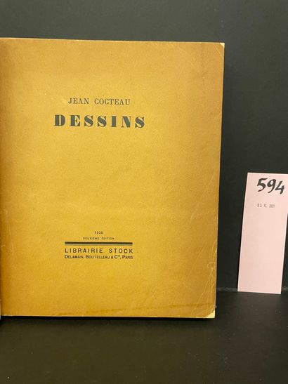 COCTEAU (Jean). Dessins. Deuxième édition. P. Librairie Stock, 1924, 4°, 272 p.,...