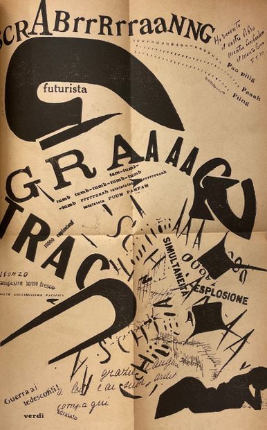 MARINETTI (F.T.). Futurist Words in Freedom. Milan, Edizioni futuriste di "Poesia",...