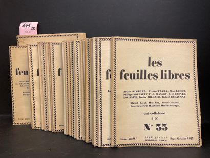 "Les Feuilles Libres". 第25、29、30、31、33、34、35、36、37、38、39、40、42、43、44、45/46、47和48号。P.,...