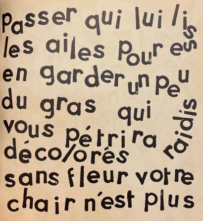 null 罕见的 "attrape-oreilles "副本，上面有杜布菲给马克斯-洛雷乌的寄语，内容丰富。耳朵保持。Paris-Alès, PAB, 1962,...