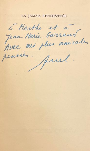 null 第一份副本充实了PUEL(Gaston)的信。La Jamais rencontrée.附有马克斯-恩斯特的正面插图。P., Seghers, "Poésie...