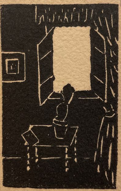 BENOIT (Pierre André). 一套5幅黑色小版画，印在梭织纸上，都有铅笔签名（有些是公正的）。各种尺寸：从8 x 13厘米到17.5 x 21厘...