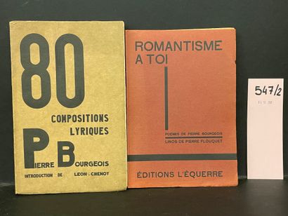BOURGEOIS (Pierre). 80 compositions lyriques. Introduction de Léon Chenoy. Brux.,...