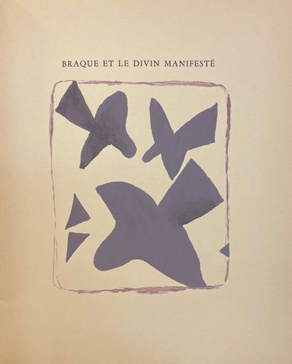 BRAQUE.- BENOIT (P.A.). Braque and the manifested divine. S.l.n.d. [Alès, PAB, 1959],...