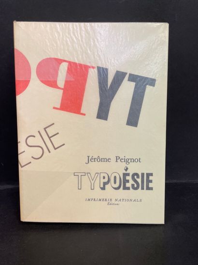 Typographie.- PEIGNOT (Jérôme). Typoésie. P., Imprimerie nationale, 1993, large 8°,...