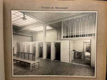null Usines de Verviers (约1910年) - 介绍Renoupré和Casino de La Vesdre工厂的照片专辑，这是一家位于Verviers的精梳、染色和毛纺公司：建筑物、机房和车间的外景，用品库存，员工生活区（食堂、淋浴间......），即39张黑白照片，景观格式（+/-...