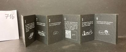 null Magritte : Word vs Image. Carton d'invitation pour son exposition personnelle...