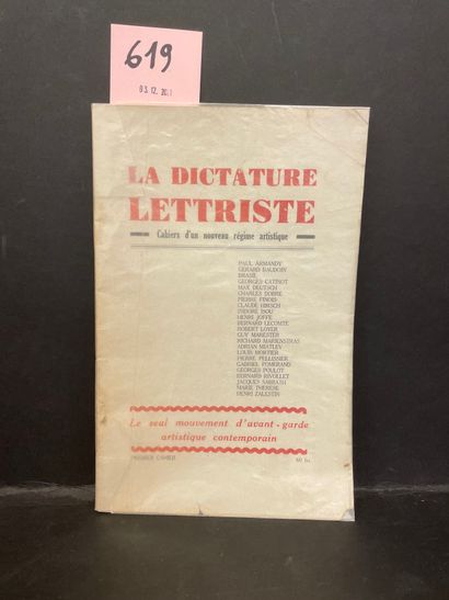 null The Lettrist Dictatorship. Notebook of a new artistic regime. The only contemporary...