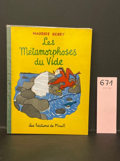 HENRY (Maurice). Les Métamorphoses du vide. [P.], Les Editions de Minuit, [1955],...