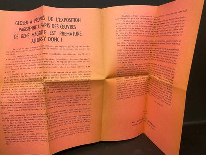 null Sent to Paul Eluard - MAGRITTE - SCUTENAIRE (Louis). René Magritte. Brux, Librairie...