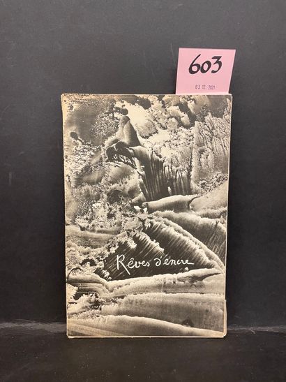 CORTI (José). 
水墨的梦想。由保罗-艾吕雅、勒内-夏尔、朱利安-格拉克和加斯东-巴什拉提出的28张图片。P.，何塞-科尔蒂，1969年，大8开本，...