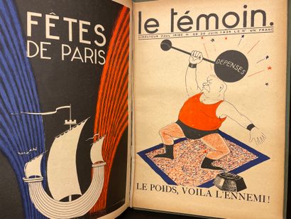 null 罕见的全集 - "Le Témoin"。导演保罗-伊里伯。N°1（1933年12月10日）至N°69（1935年6月30日）。P., 1933-1935,...