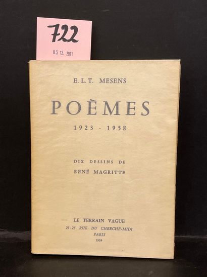 MAGRITTE.- MESENS (E.L.T.). Poèmes 1923-1958. Dix dessins de René Magritte. P., Le...