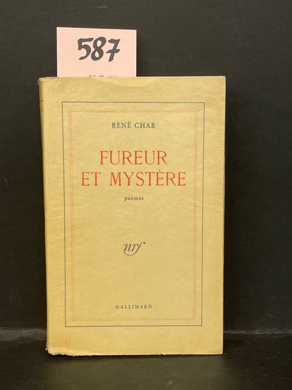 CHAR (René). Fury and mystery. Poèmes. P., NRF, 1948, in-12, 264 p., br. Partly original...