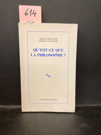 null First copy - DELEUZE (Gilles) and GUATTARI (Félix). What is philosophy? P.,...