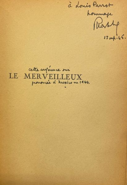 MABILLE (Pierre). The Wonderful. Frontispiece by Victor Brauner. Hors texte by Jacques...