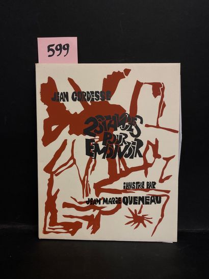 null CORDESSE (Jean). 2 stances pour émouvoir. Illustré par Jean-Marie Queneau. Vézelay,...