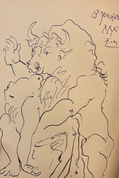 CHAR (René). Dependence of the farewell. With a drawing by Picasso. P., GLM, "Repères"...