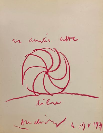 null 带有图画的第一版--阿莱金斯基（皮埃尔）。Roue libre.日内瓦，Skira, "Les Sentiers de la création", 1971,...