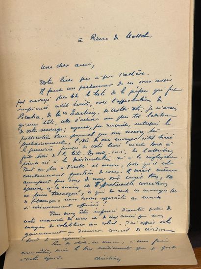 null 第一版充实了克里斯蒂安写给皮埃尔-德-马索特的一封漂亮的信--马索特（皮埃尔-德）。从马拉美到391。克里斯蒂安的序言。Saint-Raphaël, Au...