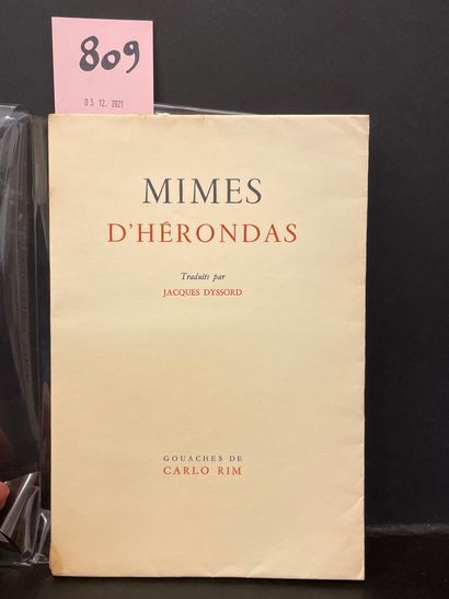 null RIM, Carlo - Mimes of Herondas. Translated into popular language by Jacques...