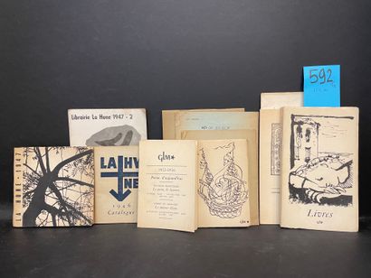 Catalogue GLM [Guy Lévis Mano]. Ensemble de 8 catalogues des éditions GLM, publiés...