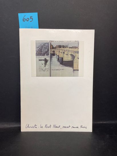 CHRISTO 
Christo: Le Pont neuf, projet pour Paris. S.l.n.d. (1981), 4°, 8 p., agrafé,...