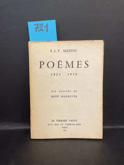 MAGRITTE.- MESENS (E.L.T.). Poèmes 1923-1958. Dix dessins de René Magritte. P., Le...