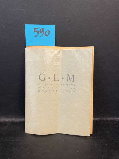Catalogue GLM [Guy Lévis Mano]. Catalogue abrégé édité en mai 1936. P., 1936, plaquette...