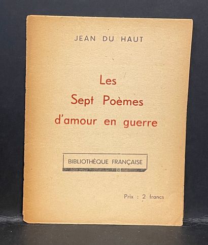 null [ELUARD].- DU HAUT (Jean). Les Sept poèmes d'amour en guerre. S.l., Bibliothèque...