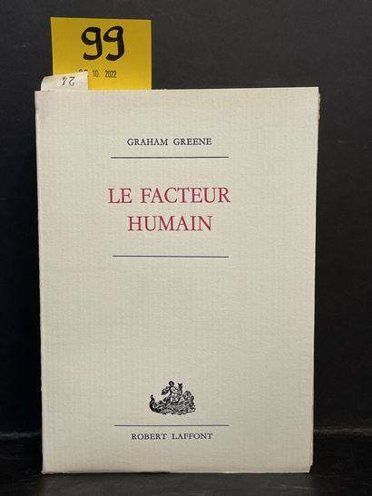 GREENE (Graham). Le Facteur humain.P., Laffont, 1978, 大8°, 407 p., br., uncut.第一...