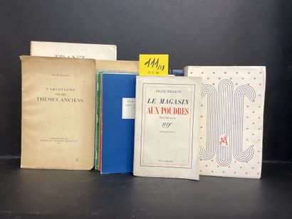 HELLENS (Franz). 收集了13卷初版作品，全部是派发的，大部分是给比利时皇家图书馆前首席馆长、《海伦斯书目》的作者和后者的朋友拉斐尔-德-斯梅特的。包括。L'Enfant...