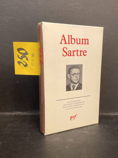 Album Sartre. P., NRF, "Bibl. de la Pléiade", 1991, in-12, ed. binder, rhodoïd, illustrated...