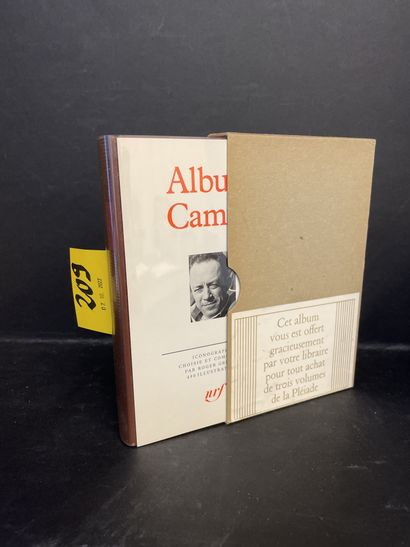 Album Camus. P., NRF, "Bibl. de la Pléiade", 1982, in-12, ed. bindings, yellow, rhodoïd,...