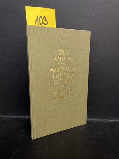 GREENE (Graham). 是与非》和《钟声为谁而鸣》。伦敦，Bodley Head，1983年，8°议程，出版商的布，Rhodoid。第一版共750册，...