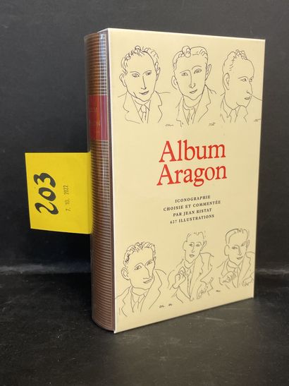 Album Aragon. P., NRF, "Bibl. de la Pléiade", 1997, in-12, ed. binder, rhodoïd, illustrated...
