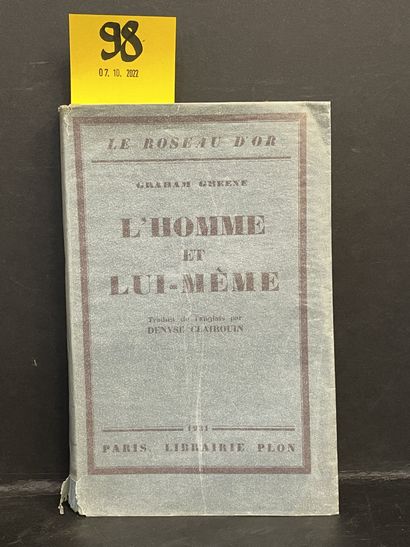 GREENE (Graham). 人和他自己。由D. Clairouin从英文翻译。P., Plon, "Le Roseau d'Or", 1931, in-12...