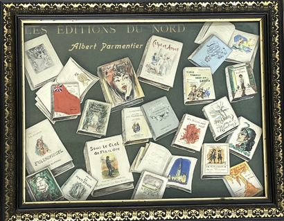 null "Les Editions du Nord - Albert Parmentier.约有20本小书的浮雕会议，安装在一个共同的框架下。为出版商阿尔伯特-帕门蒂尔（Albert...